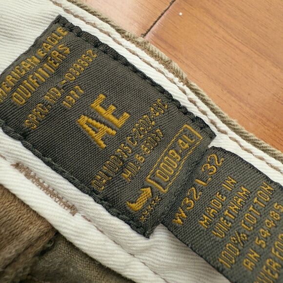 Men American Eagle Baggy Cargo Pants Y2K Western in Khaki Size W32 L32 - Picture 6 of 11